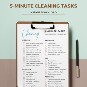 5 Minute Cleaning Tasks