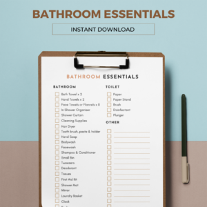 Bathroom Essentials Checklist