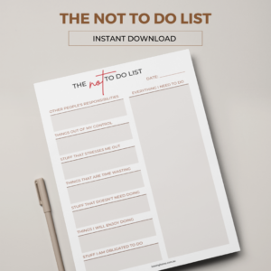 The Not To-Do List