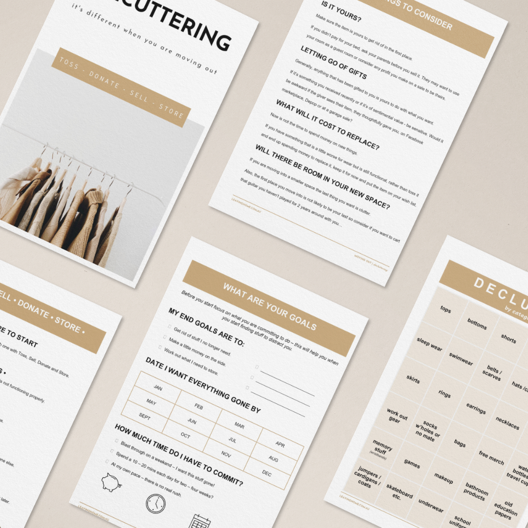 Decluttering for moving out