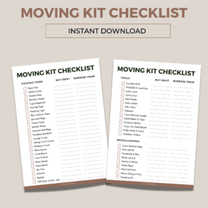 Moving Kit Checklist