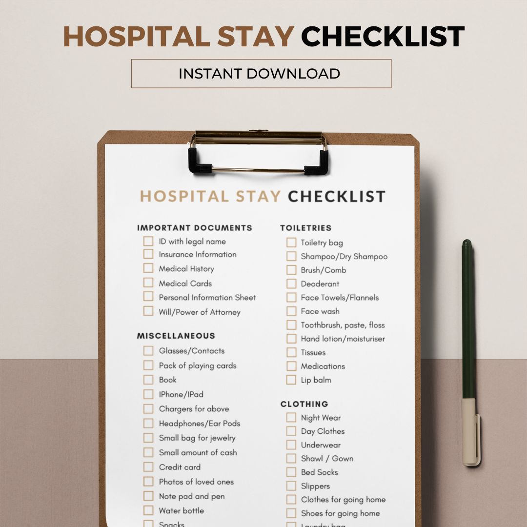 Hospital Stay Checklist