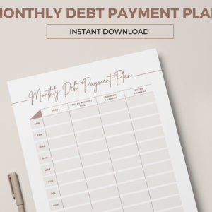 Monthly Debt Payment Plan