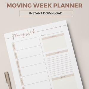 Moving Week Planner and Timeline
