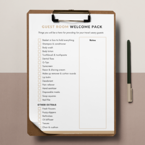 Guest Room Welcome Pack