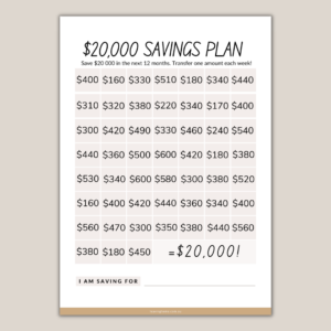 $20 000 Savings Plan