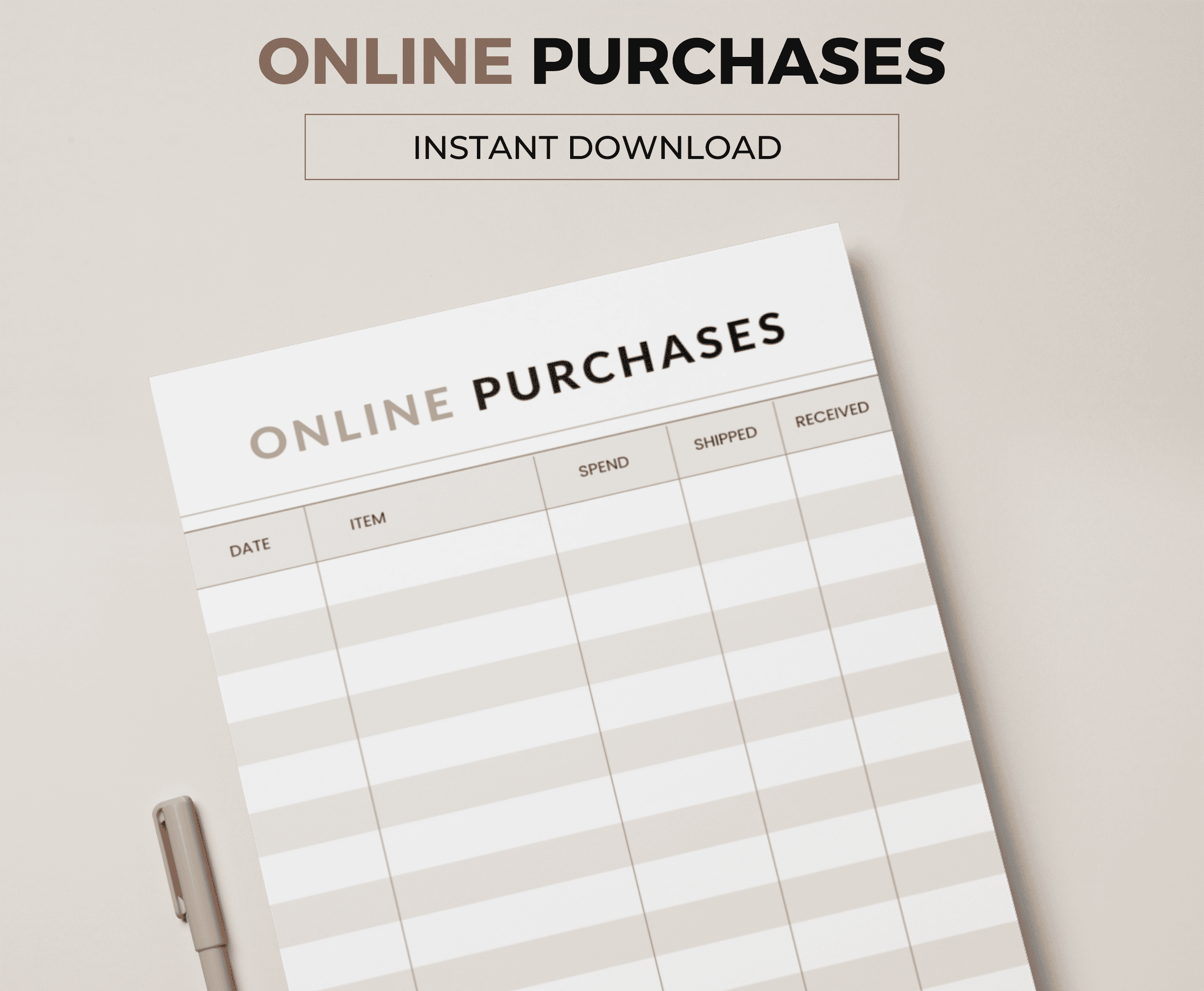 Online Purchases Tracker