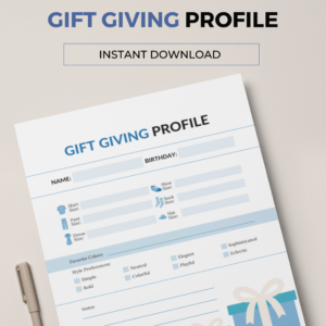 Gift Giving Planner