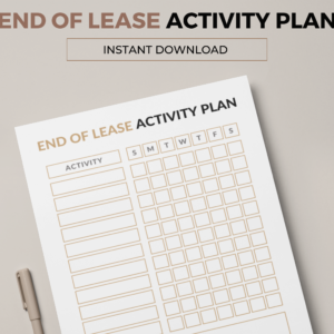 End of Lease Activity Plan