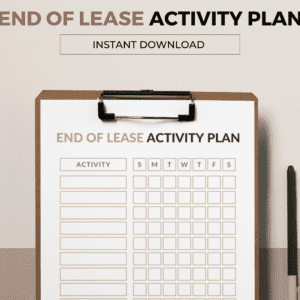 End of Lease Activity Plan