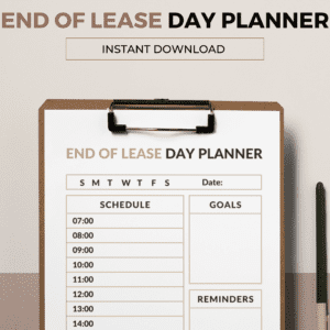 End of Lease Day Planner