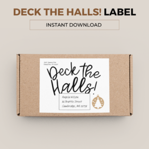Deck the Halls Parcel Label