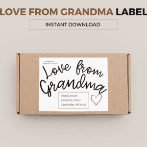 Love from Grandma Parcel Label
