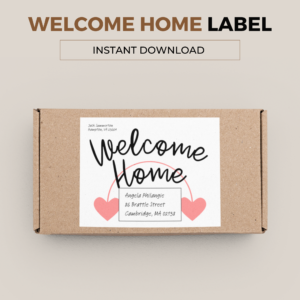 Welcome Home Parcel Label