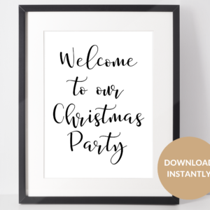 Welcome to our Christmas party sign