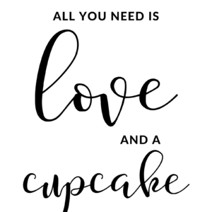 love and cupcakes sign