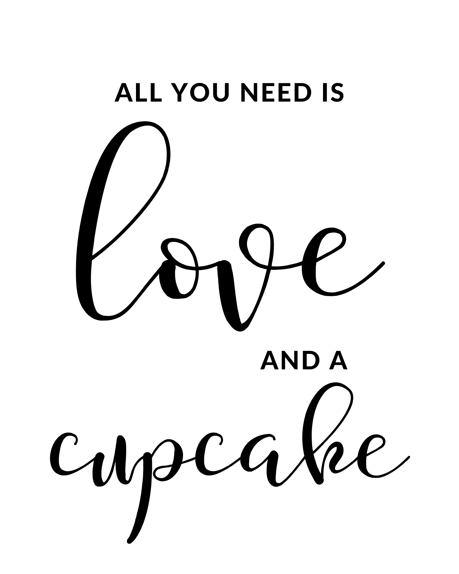 love and cupcakes sign