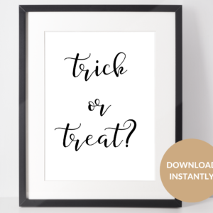 trick or treat sign