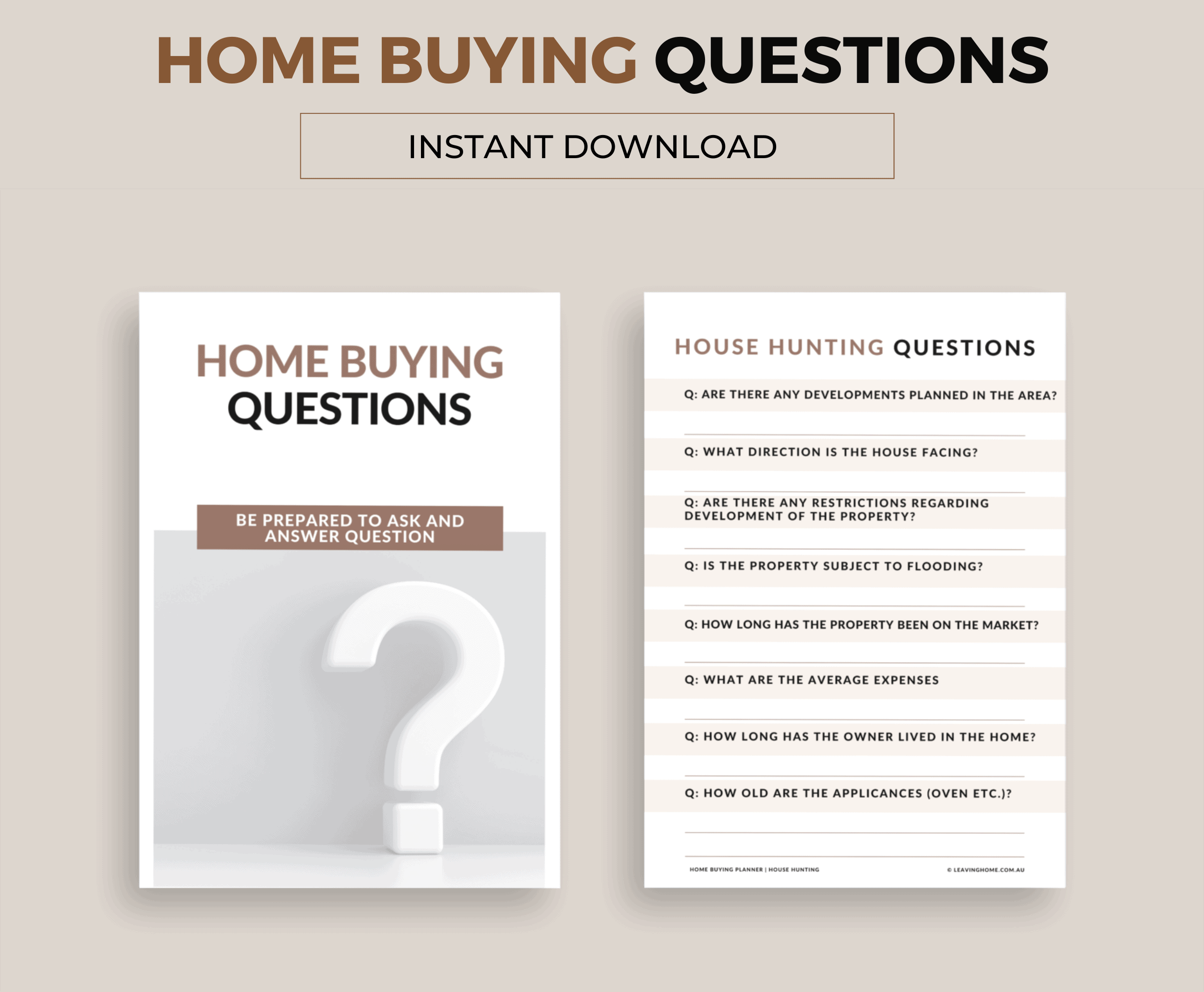 Home Buying Questions