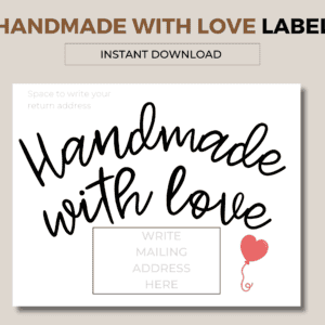 Handmade with Love Parcel Label