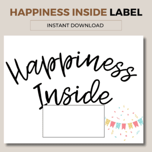 Happiness Inside Parcel Label